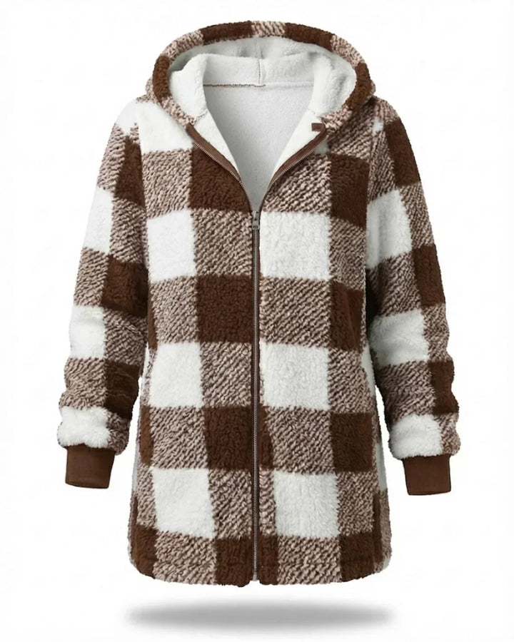 Sarah - Oversized Plaid Coat