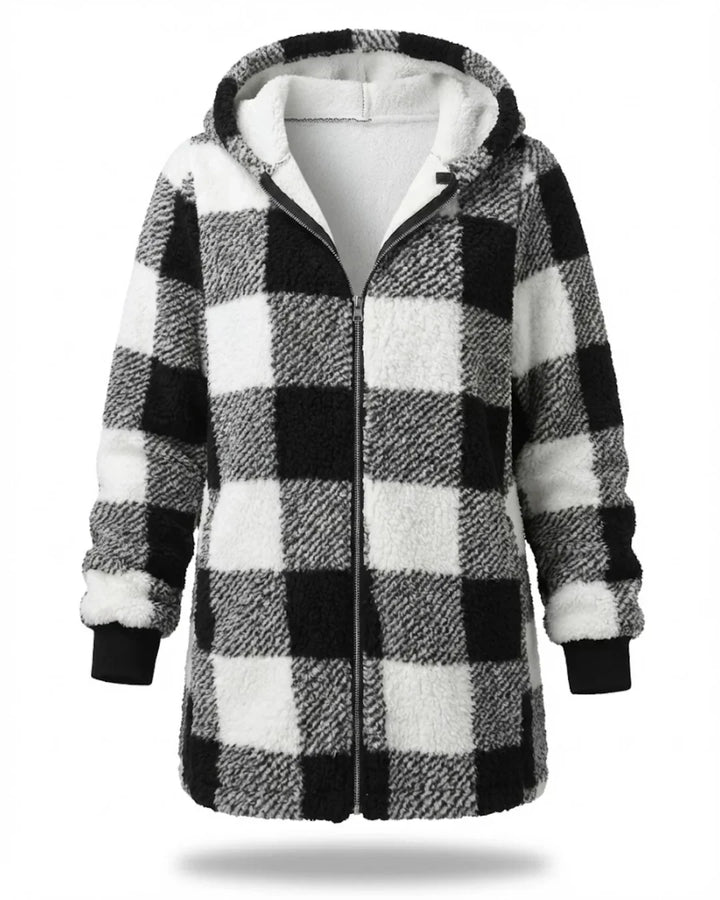 Sarah - Oversized Plaid Coat